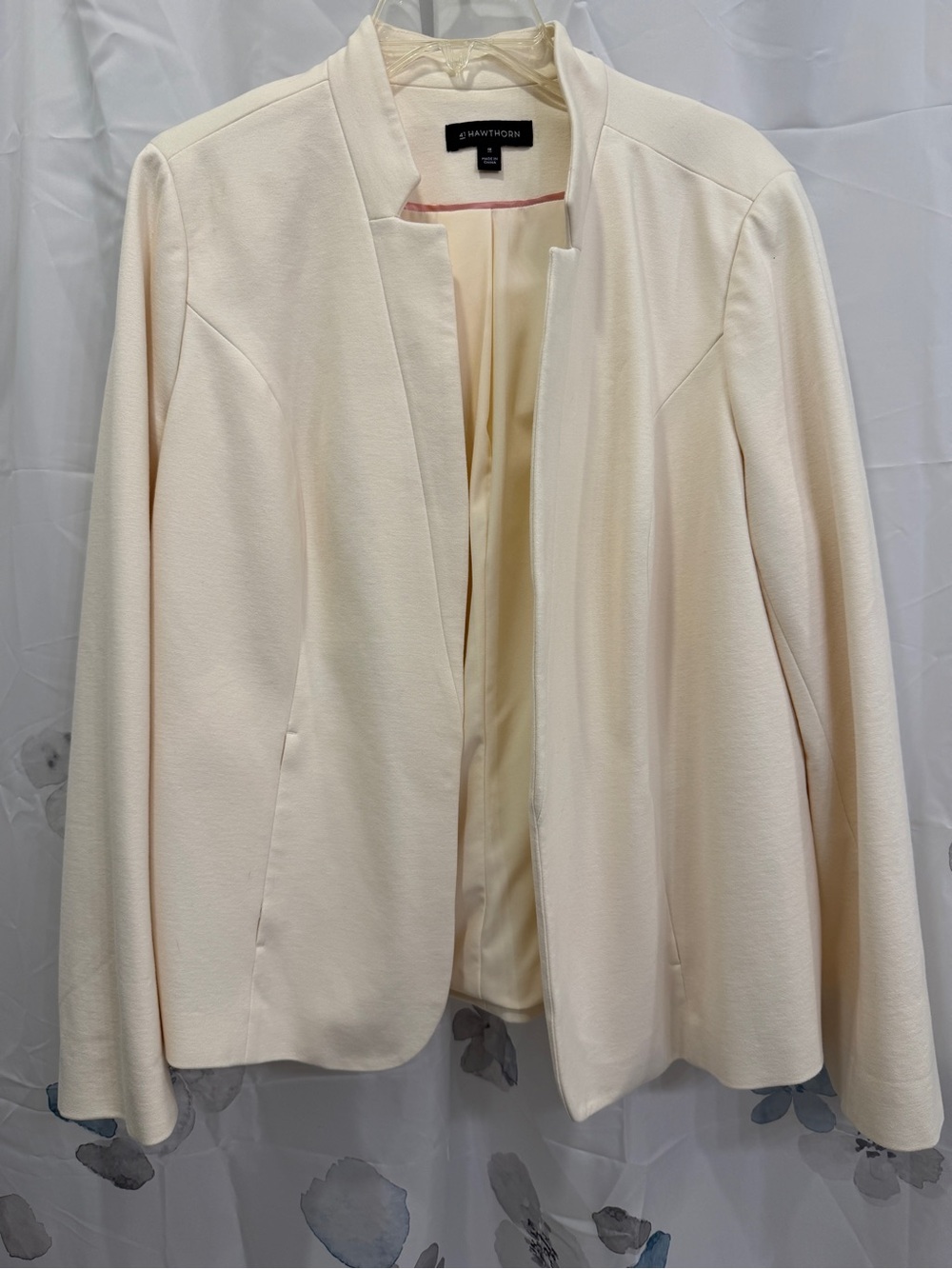41 Hawthorn Cream Open-Front Blazer Jacket